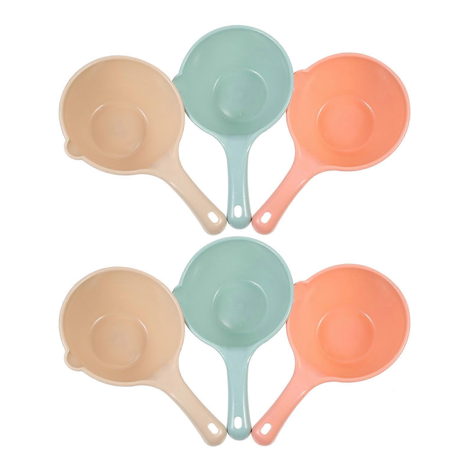 Portable Water Scoop Household Water Ladles for Storage Use 6Pcs