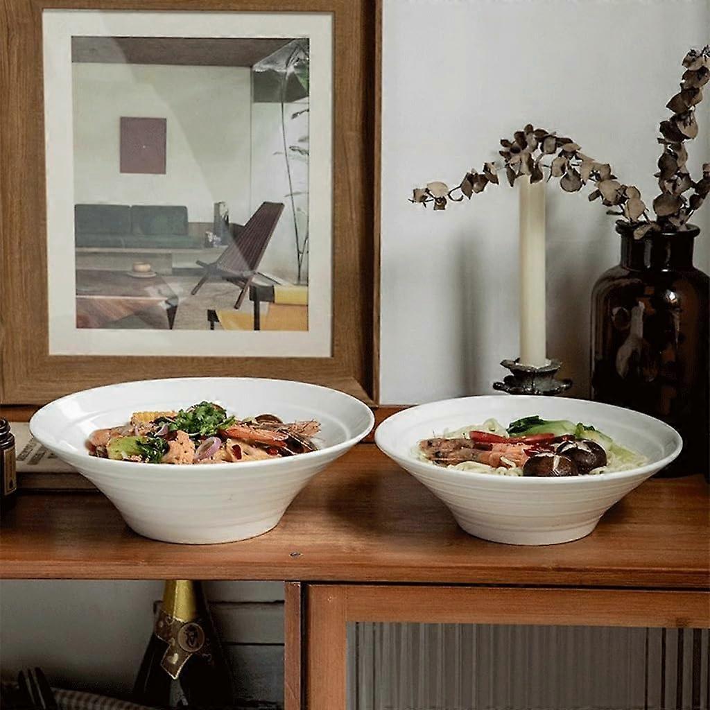 Soup Bowl Large White Ceramic Dinnerware, Ceramic Soup Bowl