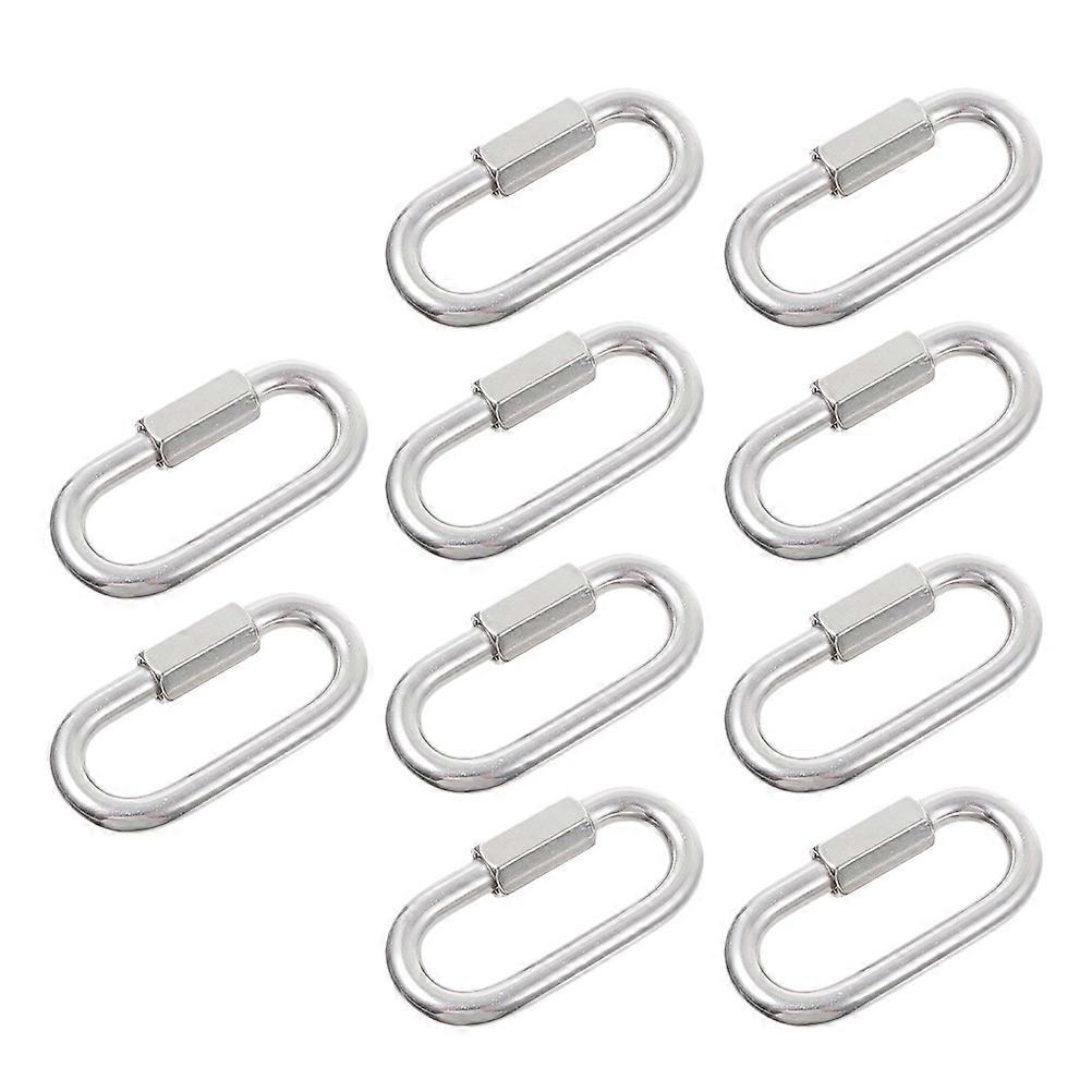 Quick Link Chain Link for Climbing Use 10Pcs Stainless Steel Silver