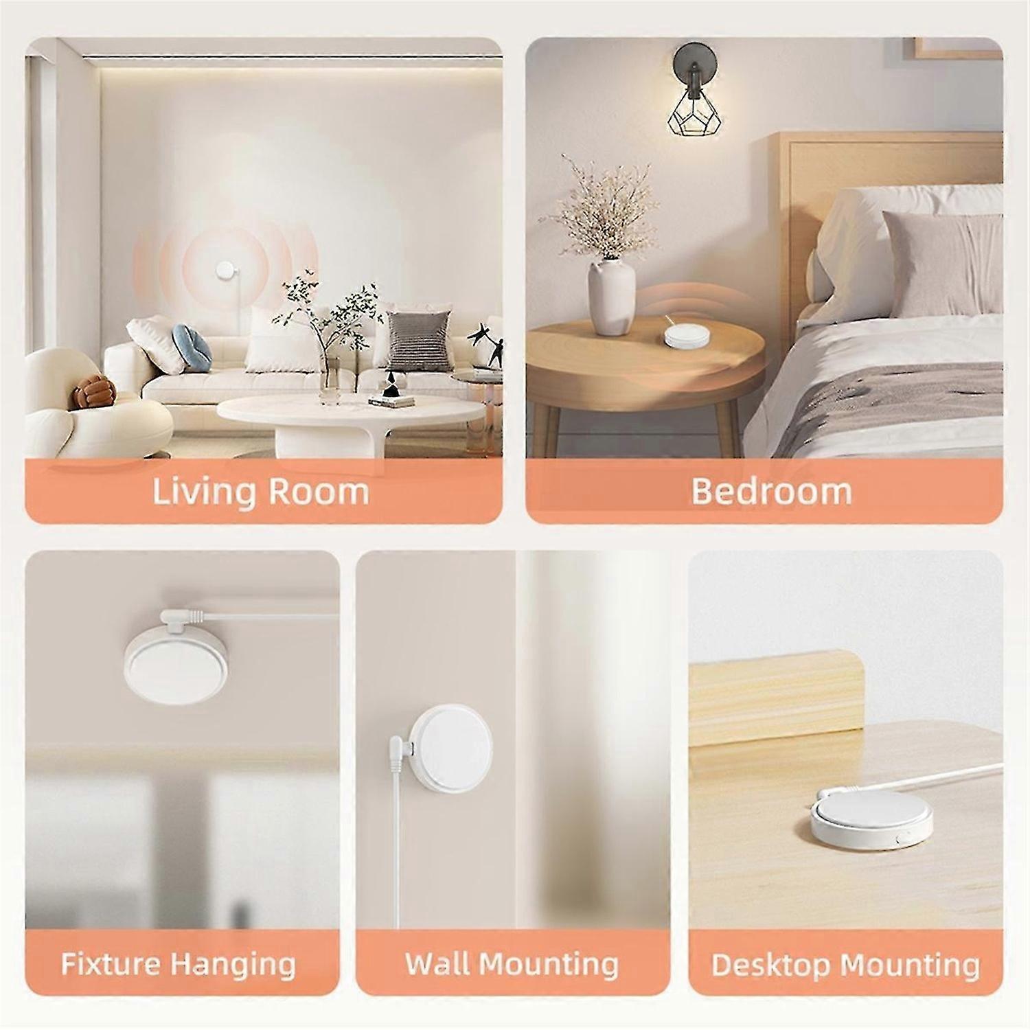 Tuya WiFi MmWave Radar Human Presence Motion Sensor, Luminance/Distance Detection PIR Sensor for Hom