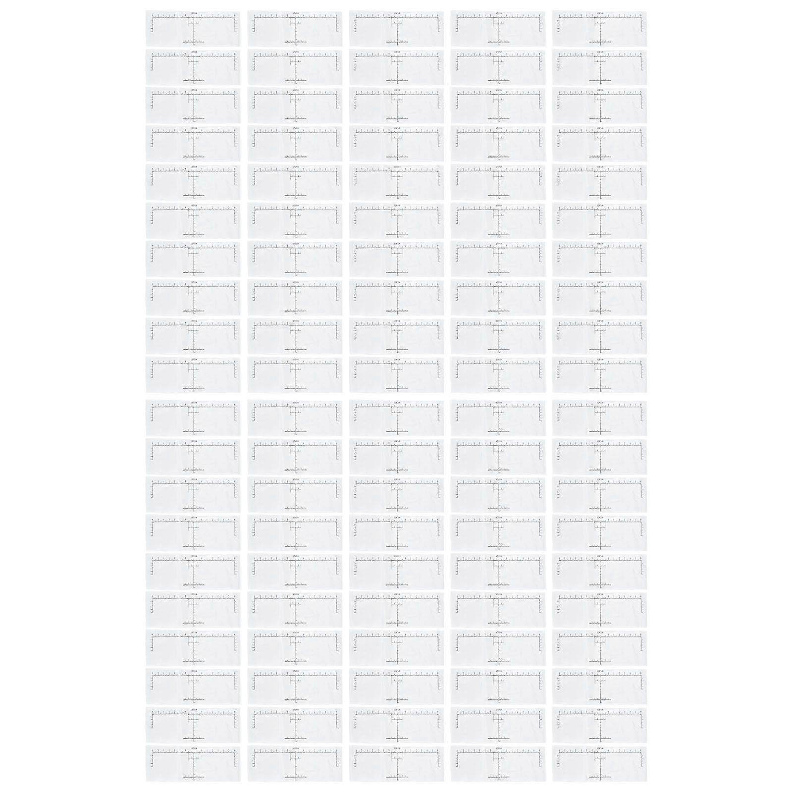 100pcs Eyebrow Ruler Disposable Eyebrow Ruler Sticker for Microblading with Standard Scale