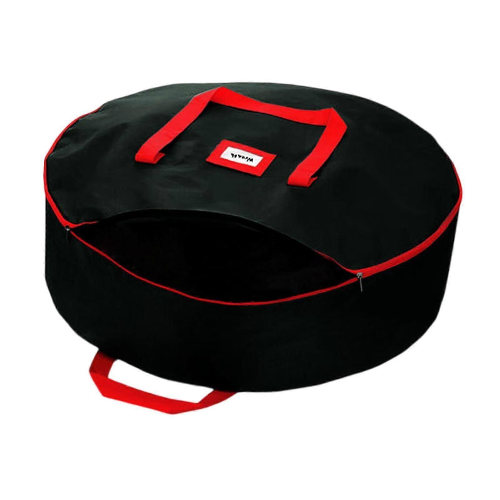 Wreath Storage Bag PE for Holiday Wreath Decoration Wreath Storage Container Red 24 inch