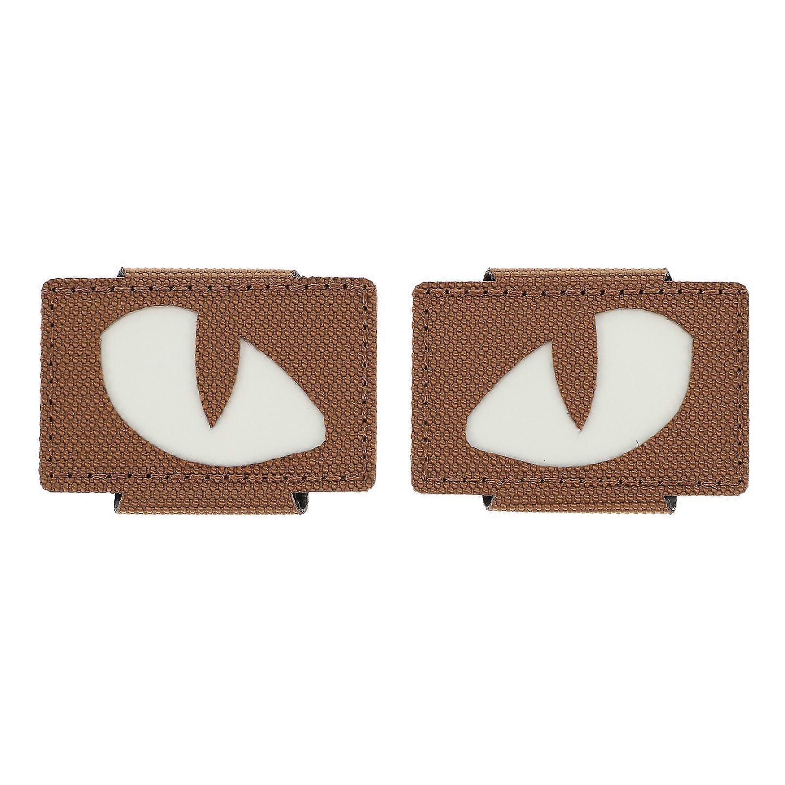 Light Brown Hat Reflective Patch for Backpack DIY 2Pcs Set