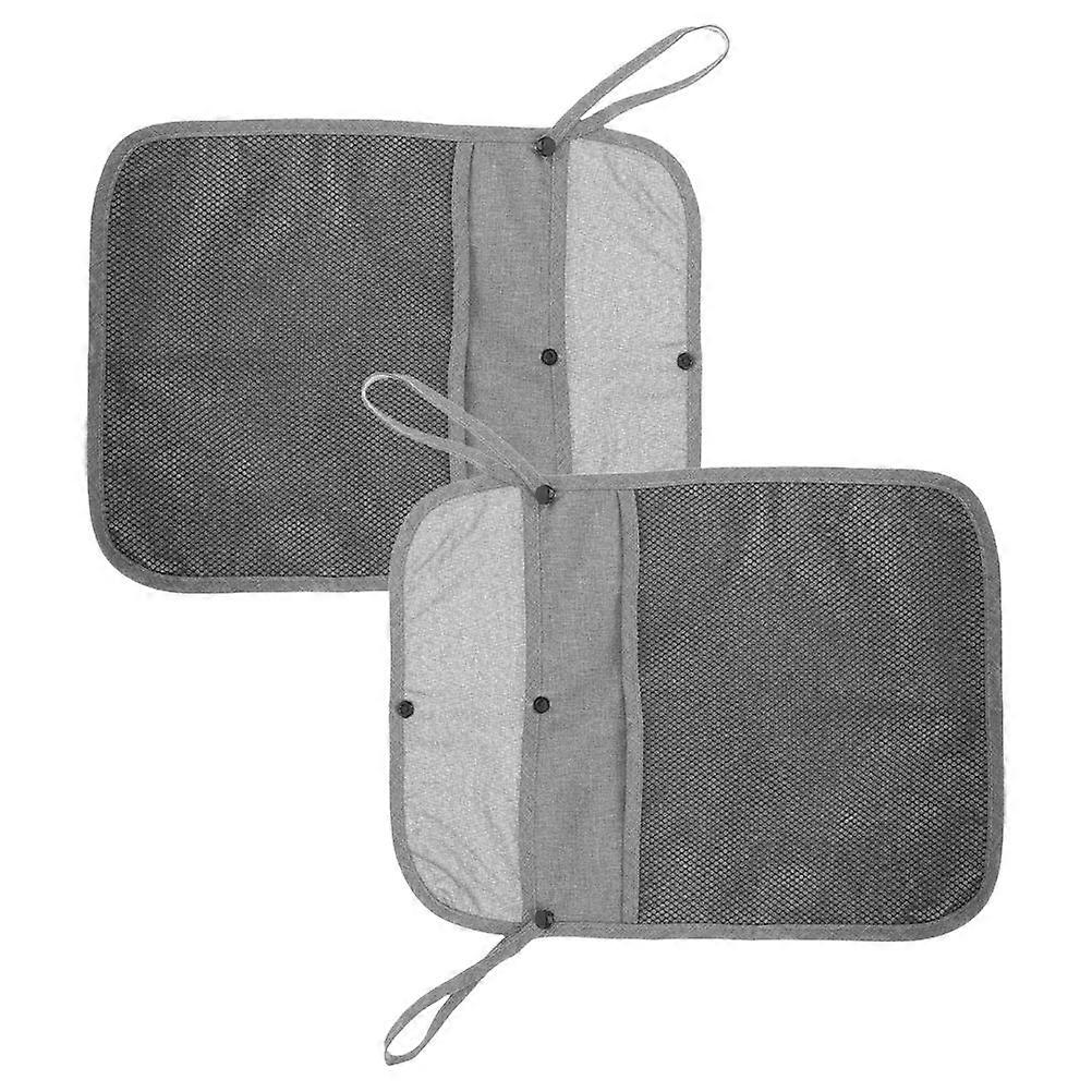 Baby Stroller Bag Hanging Mesh Organizer for Storage 2Pcs Practical Grey