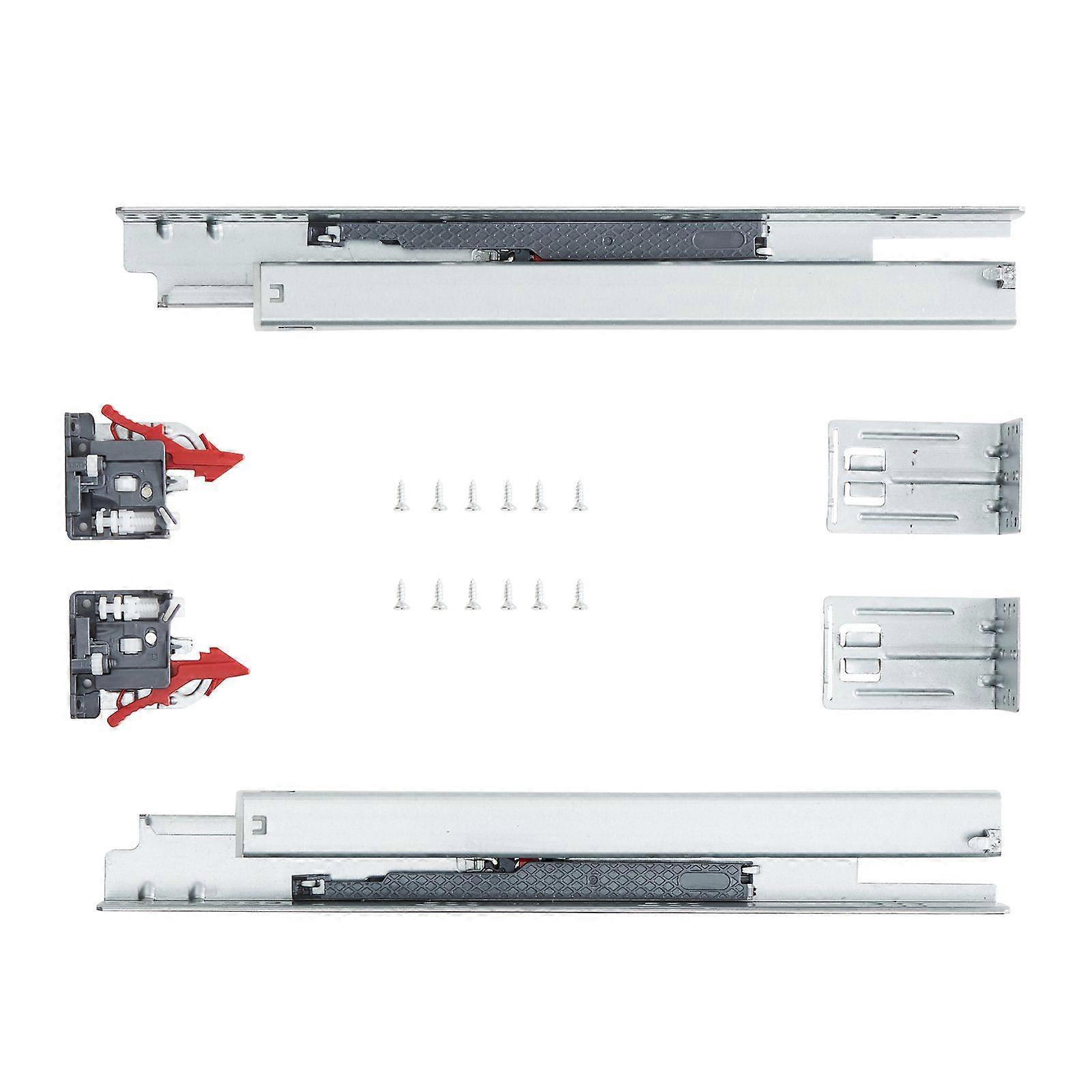 6 ζεύγη κάτω πλευρικών ράβδων συρταριού 18 ιντσών, βαρέως τύπου πλήρης διαδρομή χάλυβα επέκτασης ρουλεμάν, αθόρυβη, 100 λίβρες
