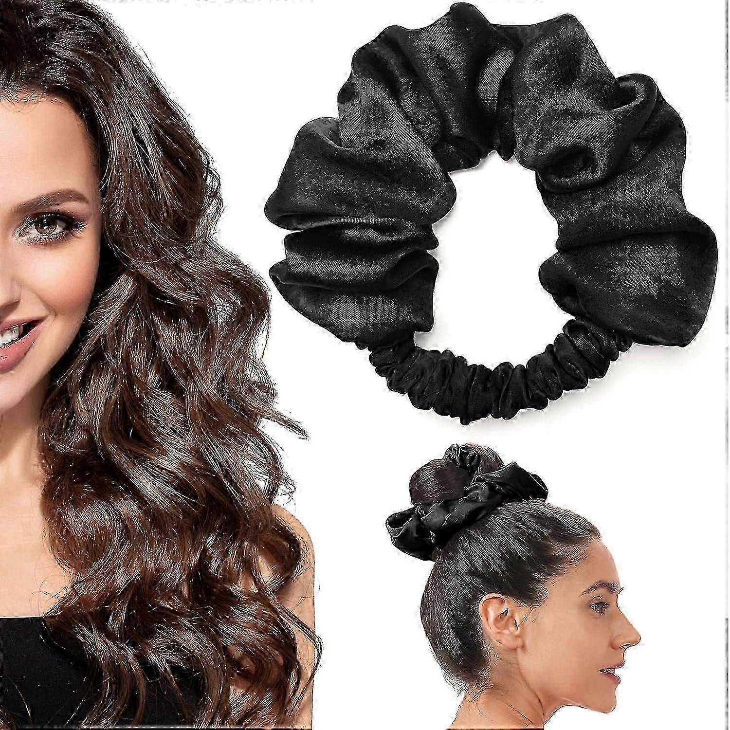 Sleep-In-Lockenwickler ohne Hitze für langes Haar - Soft Sleep Tie Scrunchie und Lazy Hair Rollers