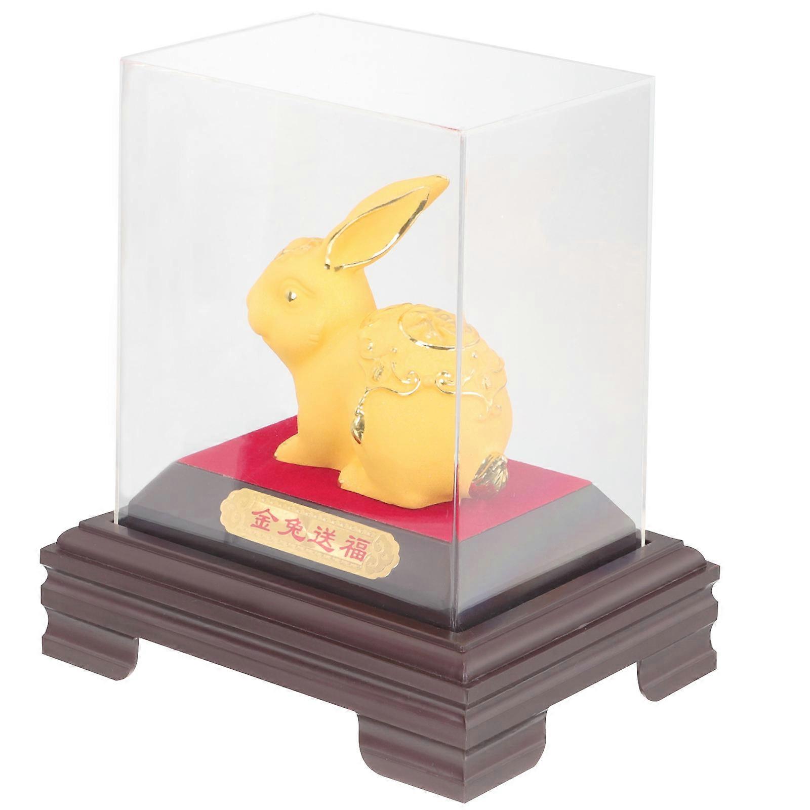 Bunny Decorations Rabbit Statue for Decor 3Pcs Zodiac Rabbit Ornament