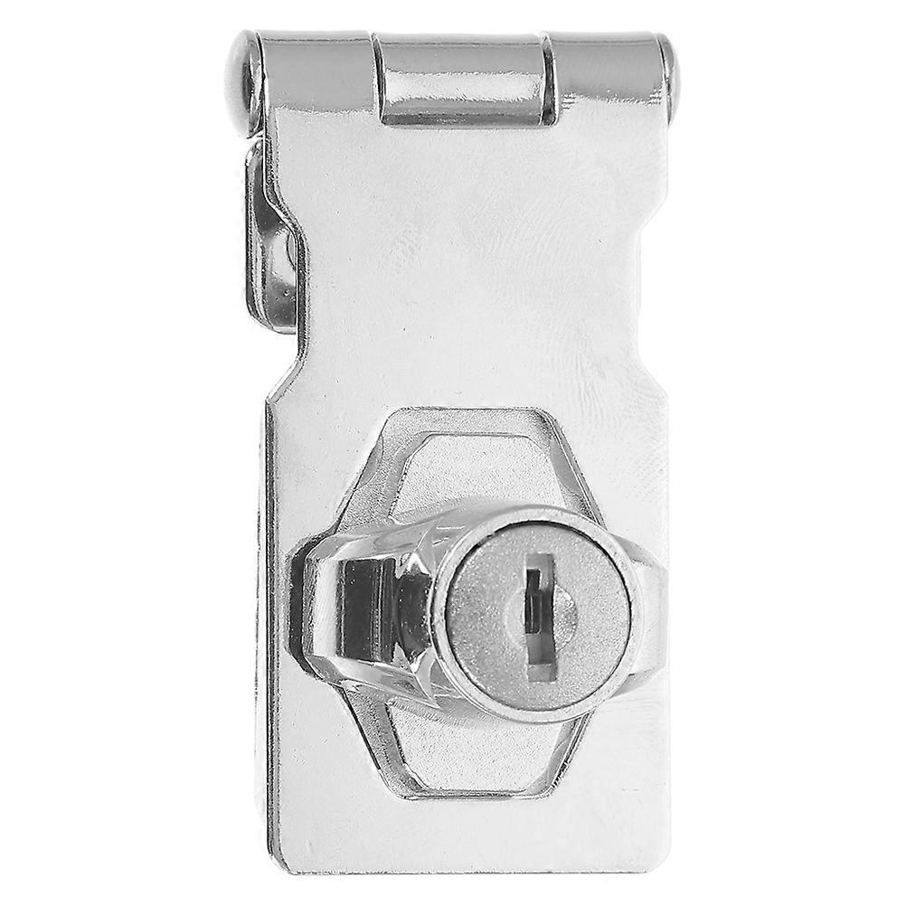 Keyed Hasp Locks Security Lock For Cabinets Silver High Hardness Anti-theft 1Pcs