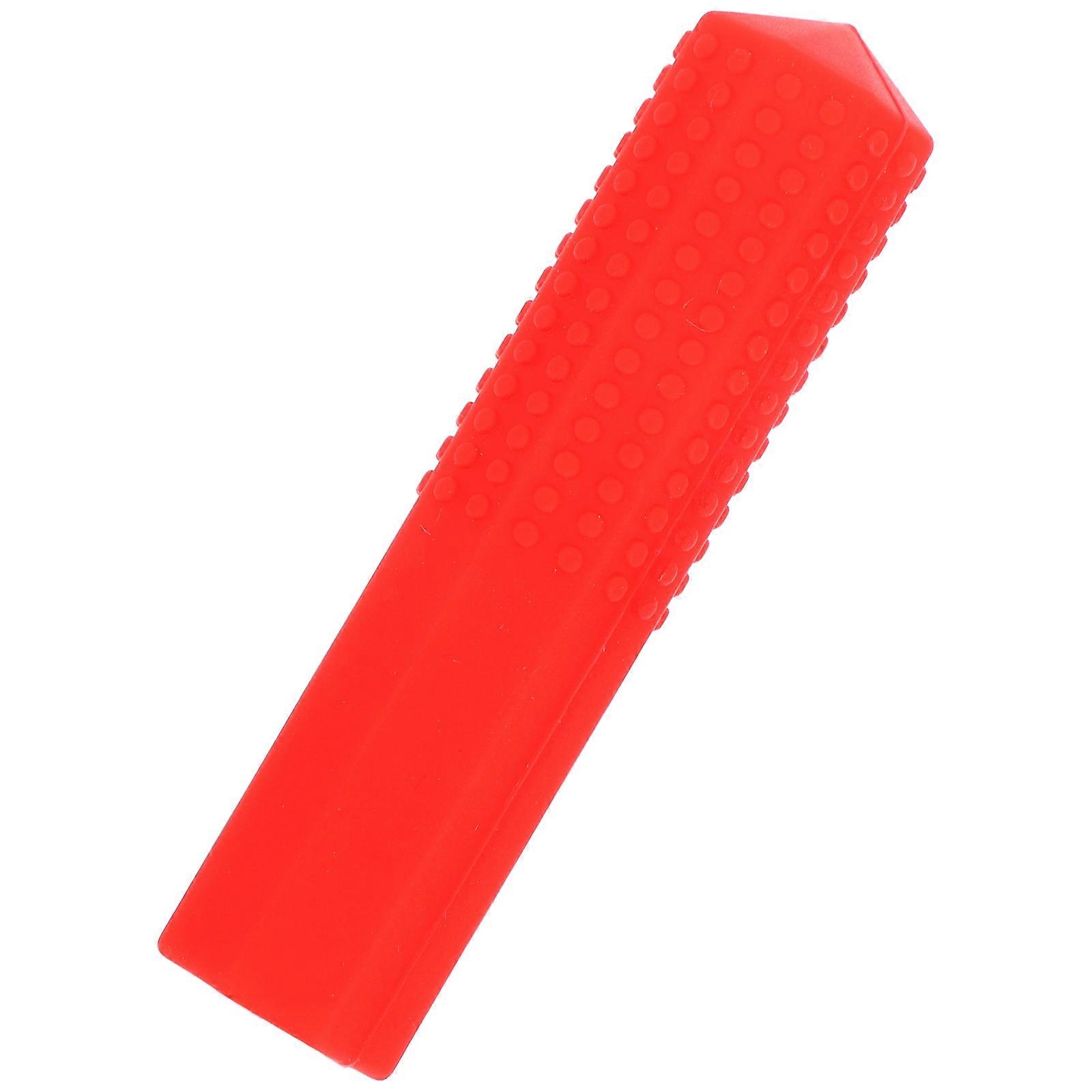 Silicone Chewable Pencil Caps Pencil Tip Protector Covers 3Pcs Red