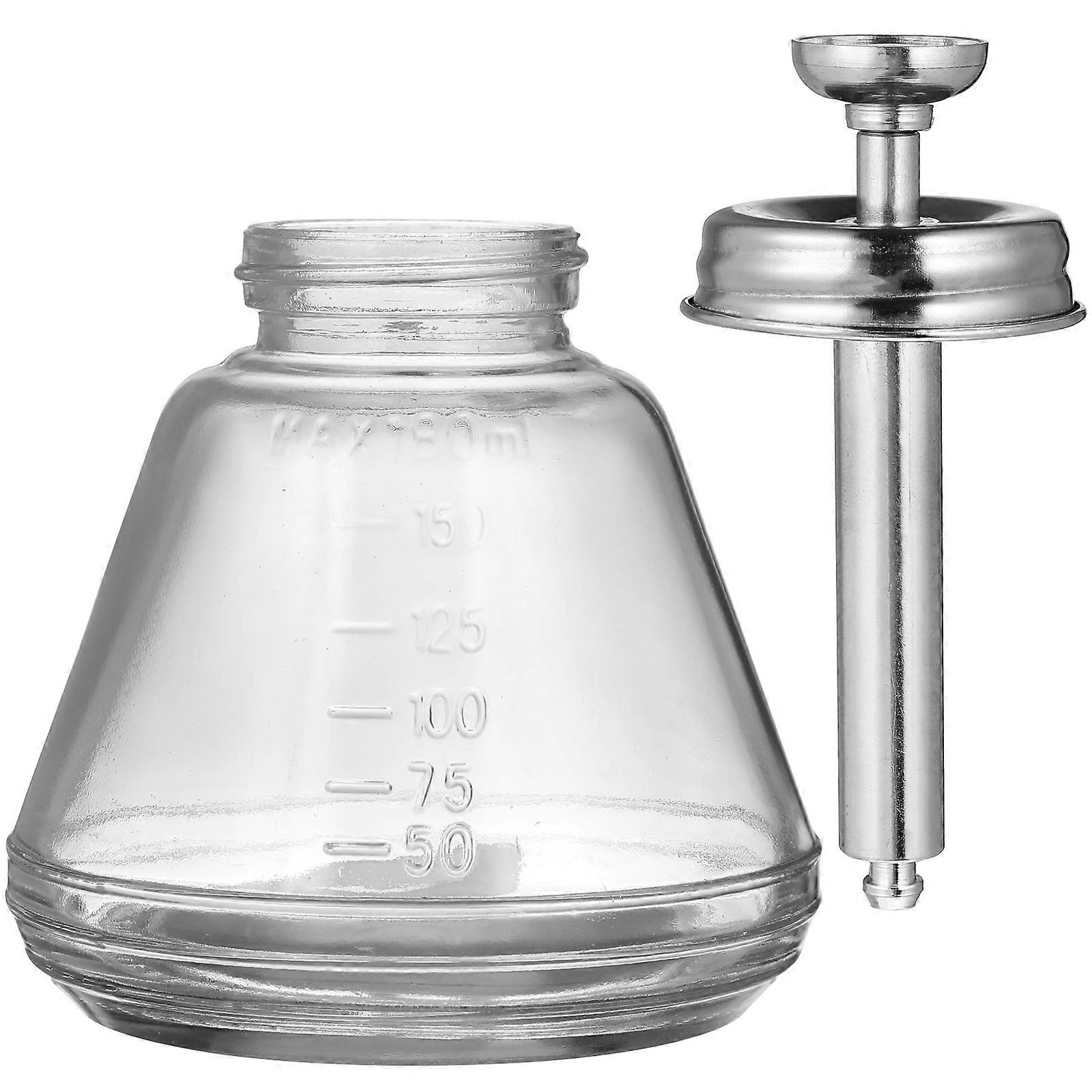 Glass Bottle With Pump Refillable Bottles For Maintenance Operations Prevent Liquid Backflow 4.40X3.26X3.26 Inch 1Pack