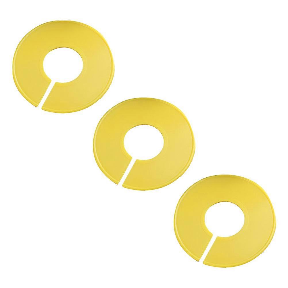 Convenient Clothes Sorting Ring Round Size Dividers For Wardrobe Management 9 X 3.5 Cm Yellow 6 Pcs