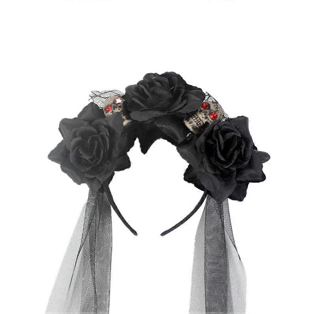 Creative Halloween Simulation Flower Headband For Kids Costume Props Ideal For Masquerade And Stage Performance 1Pack