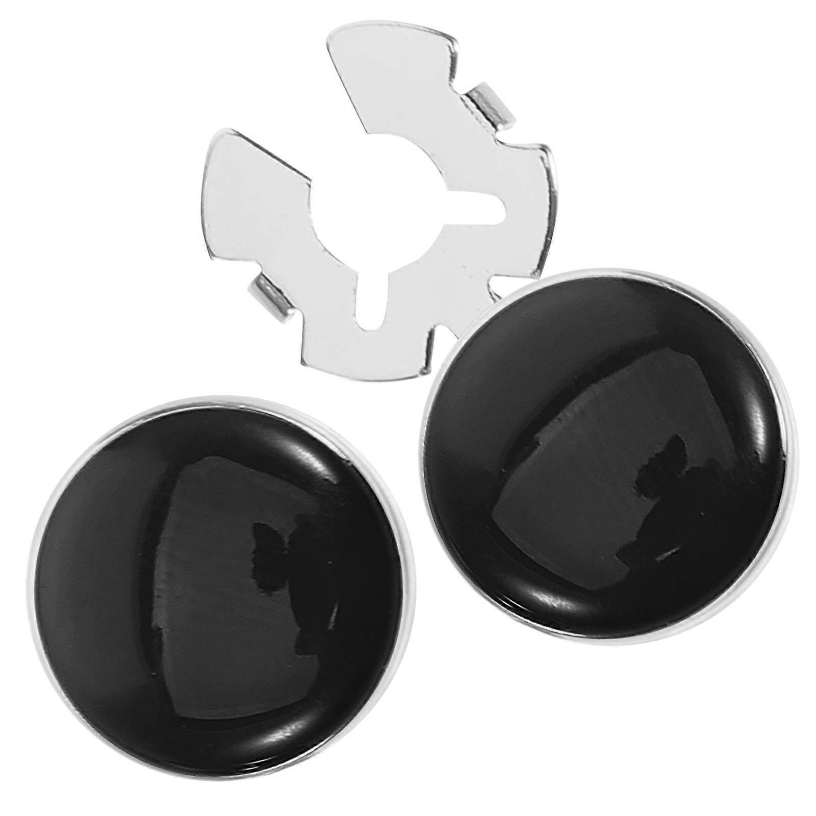 Classic Black Cufflinks For Tuxedo Shirt Button Suitable For Formal Events And Weddings With Formal Wear Function 8 Pcs
