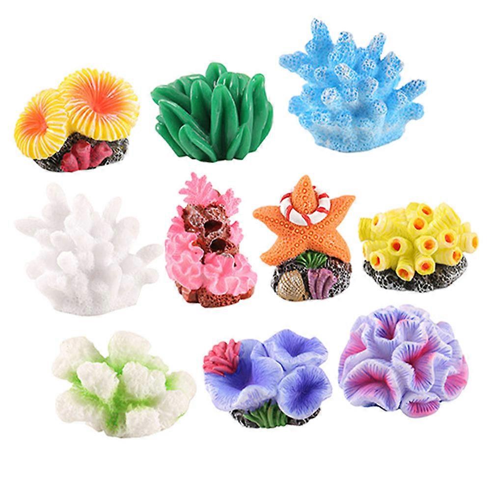 Simulated Coral Ornament Decoration For Aquarium Hideout Suitable For Fish And Shrimp 3 Sets