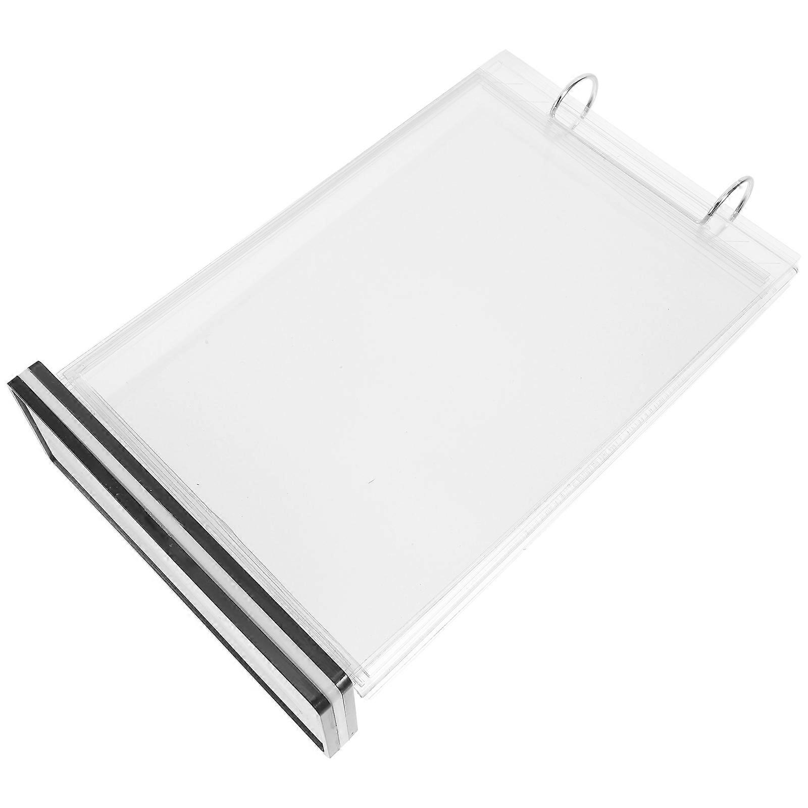 Transparent Acrylic Display Stand for Menu Sign Holding with 4Pcs Pages