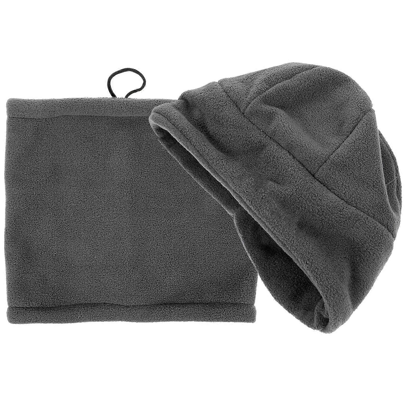 Winter Warmer for Men Grey Beanie Hat and Scarf Set 1Set