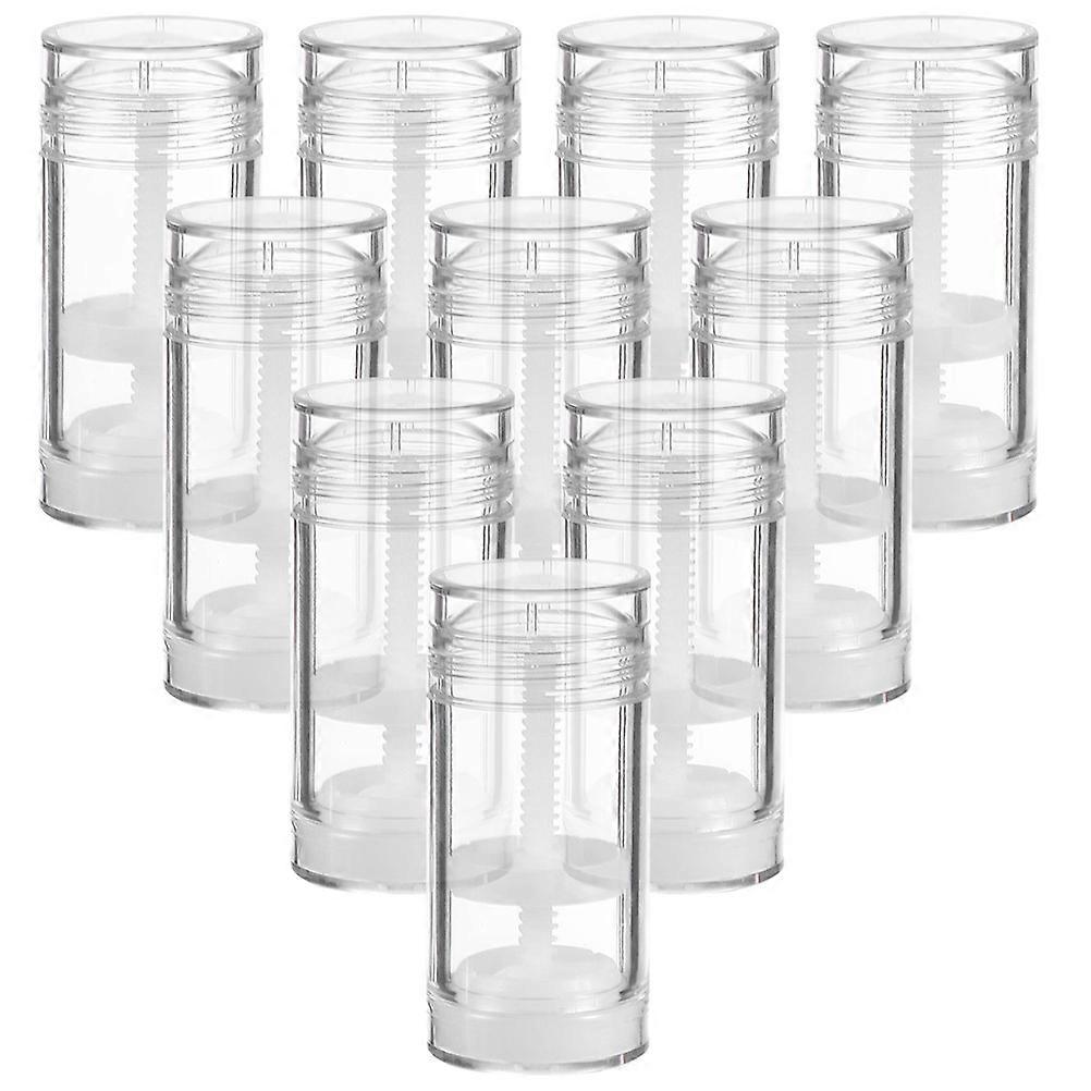 White Bottle for Deodorant Plastic Twist-Up Tube 16Pcs Refillable Storage