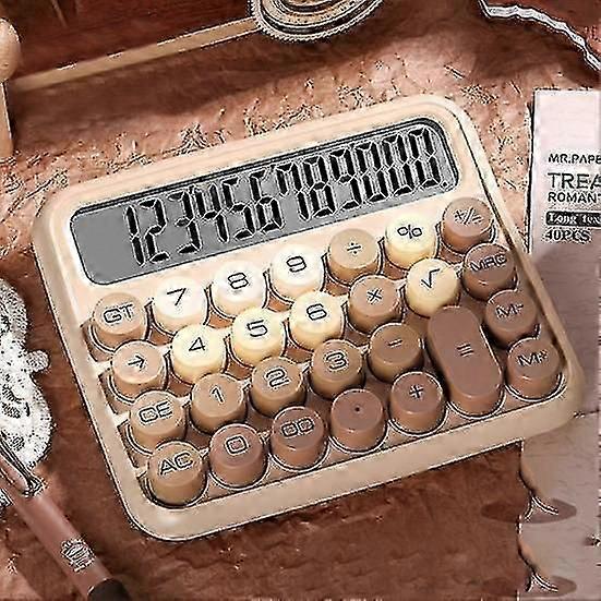 Calculator mare Silențios 12 cifre Butoane mari Afișaj LCD mare Gradient Color Calculator comutator mecanic Contabil Student de școală de birou