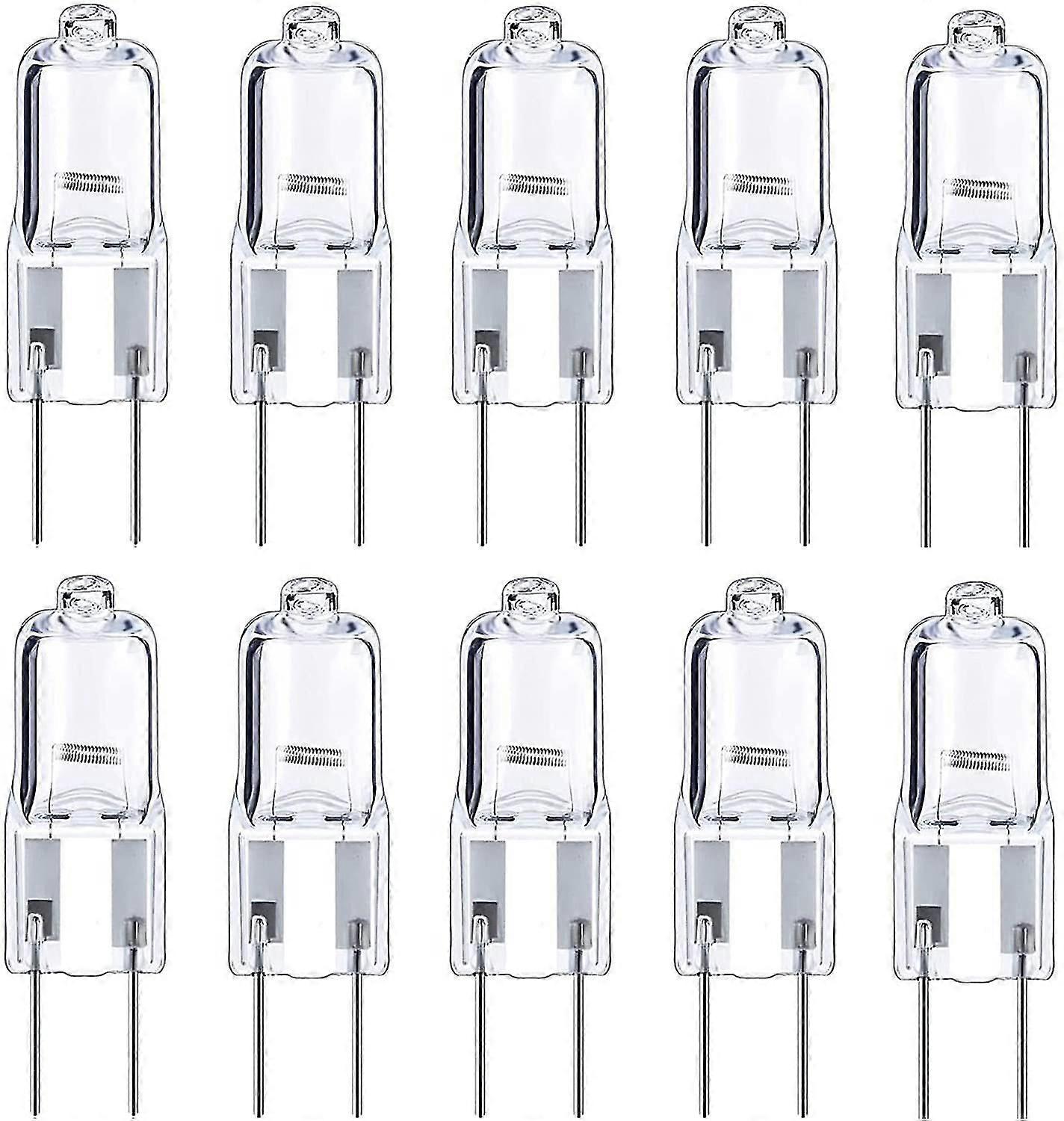 10pcs G6.35卤素灯泡2针12v 35w，暖白色2700k，适用于吊灯，轨道灯，景观灯，台灯