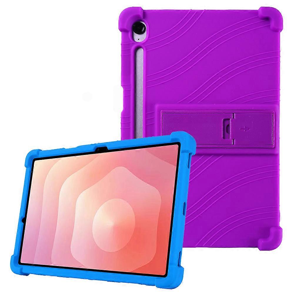 Θήκη TKdaddy για Samsung Galaxy Tab S11 με ρυθμιζόμενη βάση και προστατευτικό κάλυμμα σιλικόνης για tablet - Μωβ
