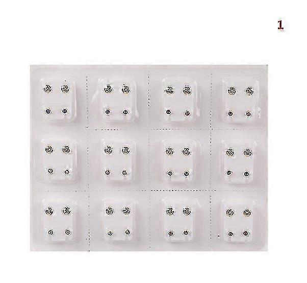 24 قطع أقراط طبية ثقب أداة الأذن عشيق الجراحية أقراط الصلب النساء- HAOY