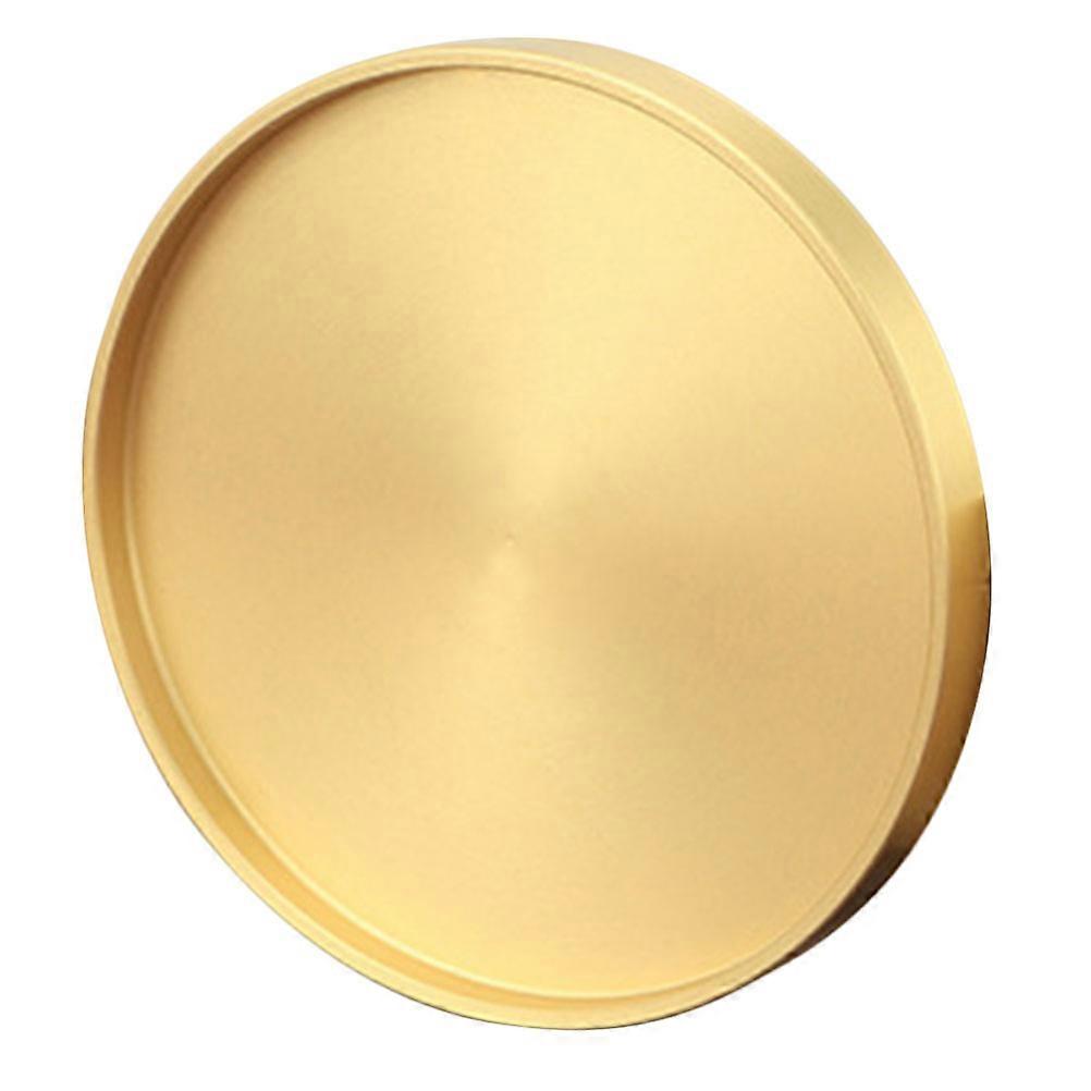 Tea Serving Tray Copper Golden Holder for Teacup 5Pcs