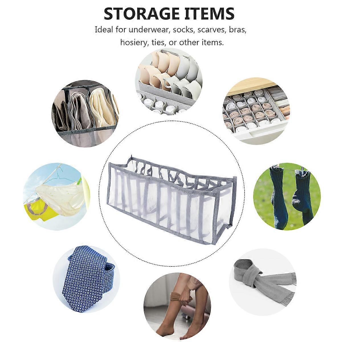 Underwear Storage Box Blue for Storage Use with 1Pcs Compartments