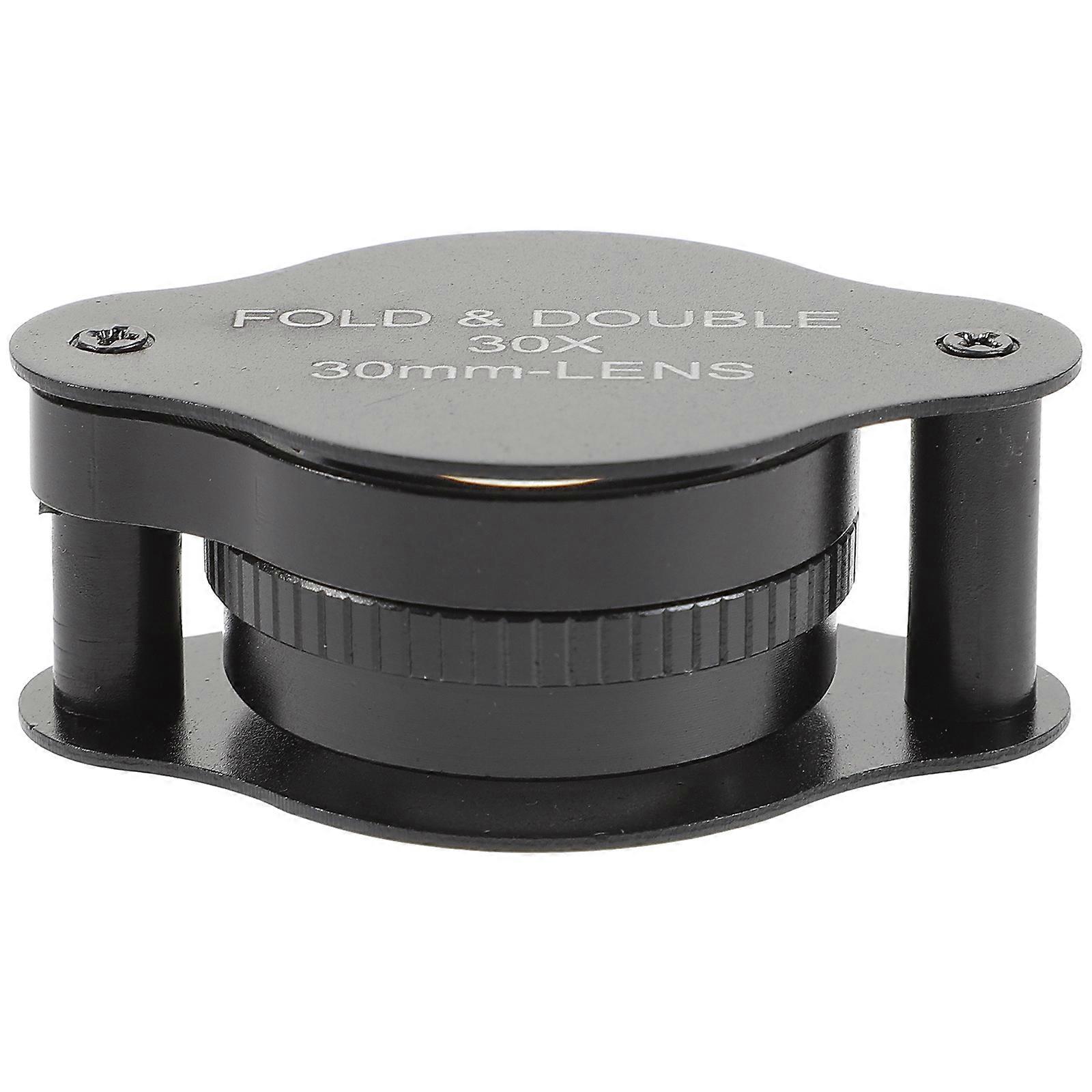 Folding Magnifier For Home Use And Travel Black Color 30X Magnification Portable 3Pcs