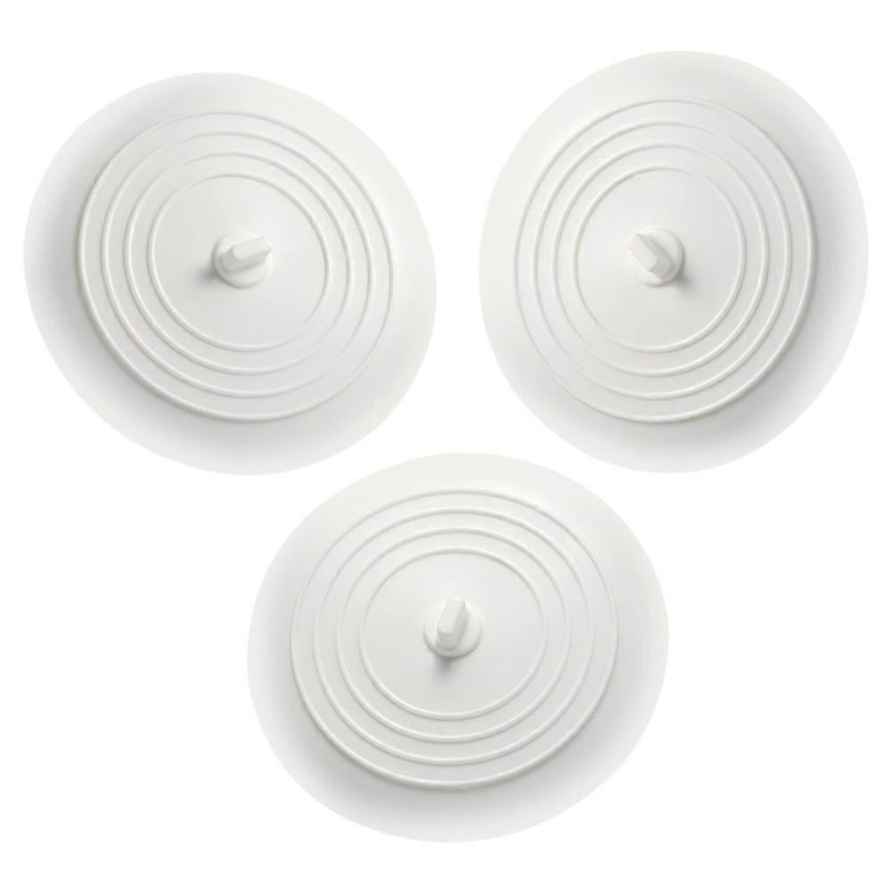 Kitchen Sink Silicone Drain Plug Bathtub Stopper 15Pcs White
