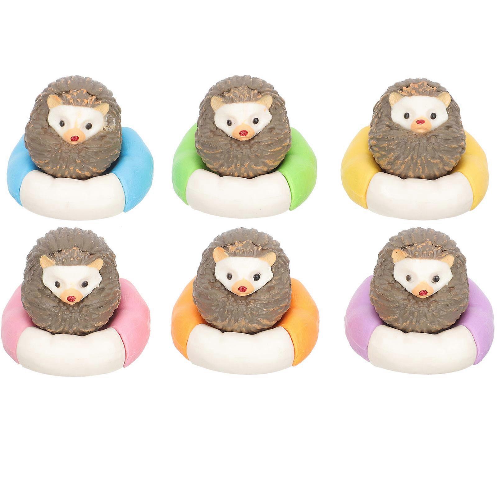 Mini Hedgehog Ornament Model for Decor 24Pcs Assorted
