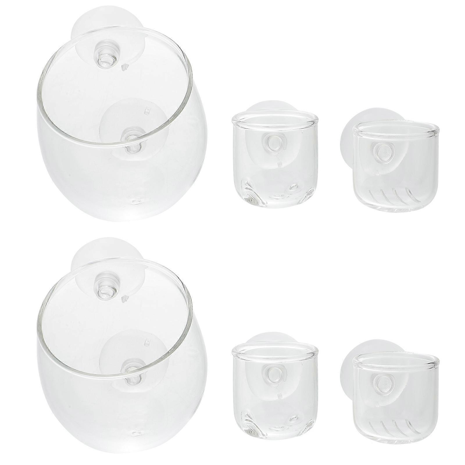 Pots de plantes aquatiques en verre transparent pour aquarium, 30 pièces