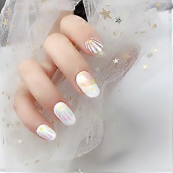 Neue Nagelkunstaufkleber 20 Nagelaufkleber Leoparden-Nagelaufkleber falsche Nägel Vollaufkleber exquisite ZL065 nackte Stücke + Nagelfeile
