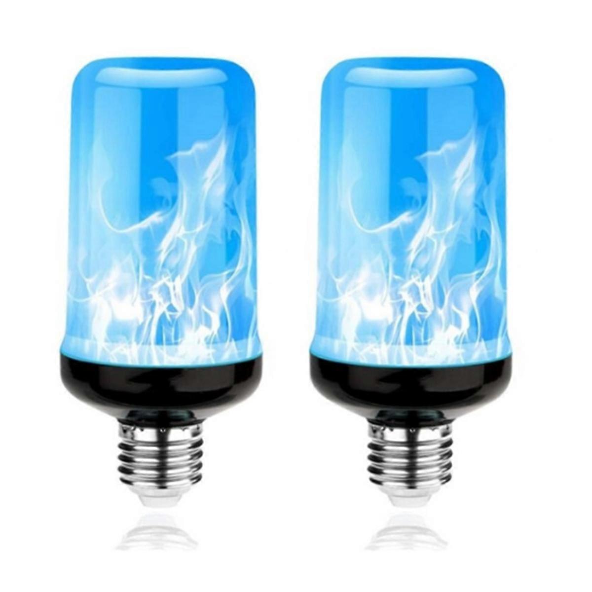 2PCS LED Flame Light Bulbs E27 Base AC85-265v A