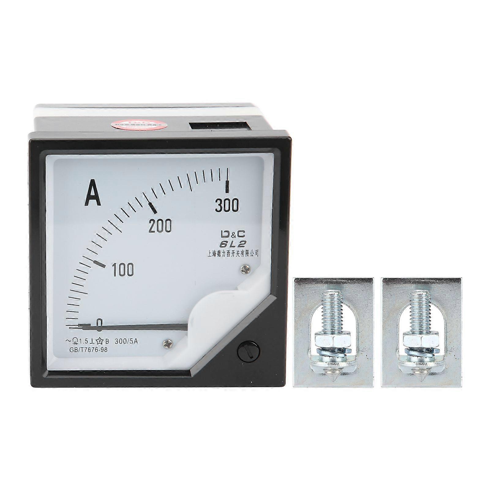 6L2 300A/5A Ammeter Pointer Type Current Meter Gauge Generator Set Instrument for Circuit Measurement