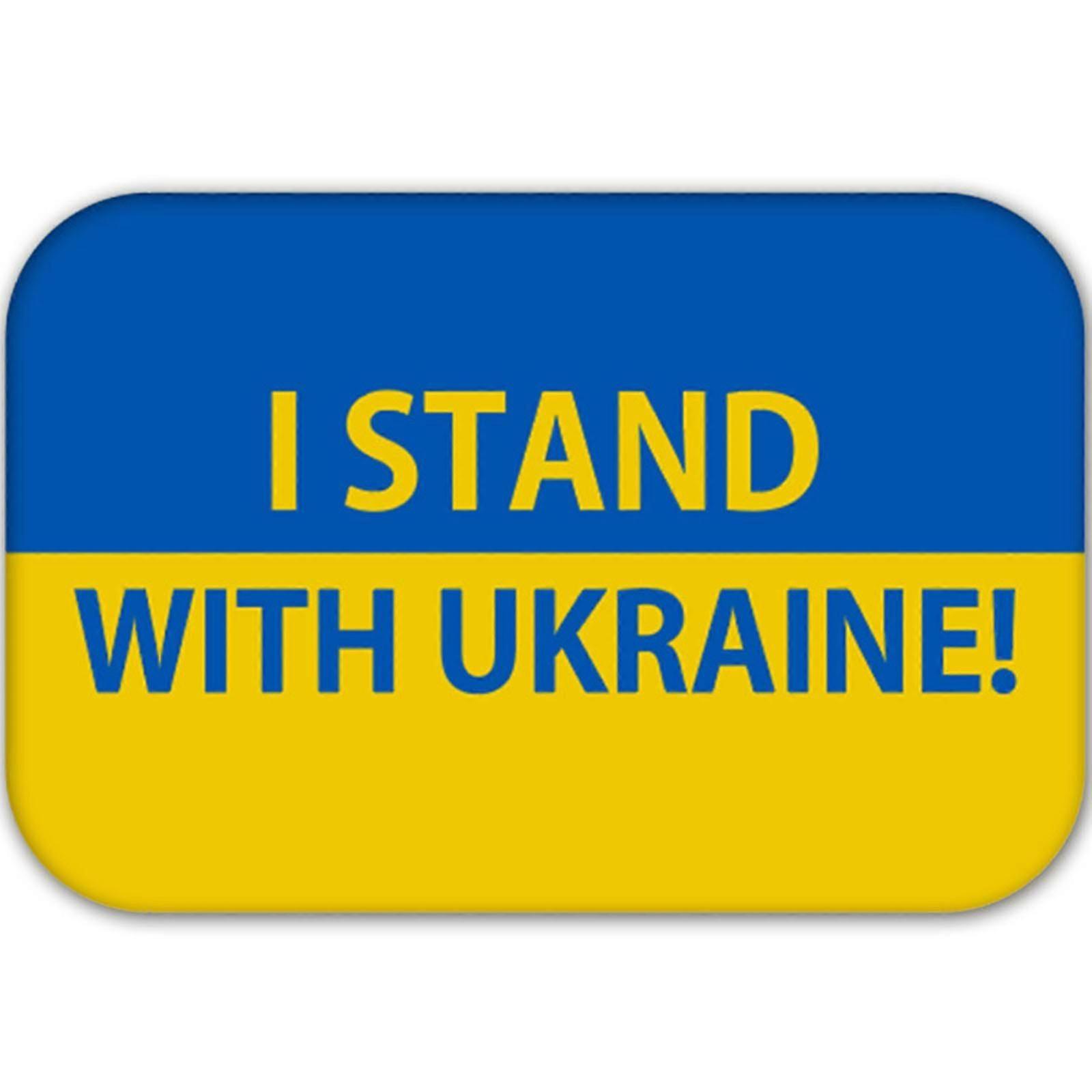Ukrainian Flag Brooch 4x6 Rectangle Pin for Jacket Backpack Lapel Hat