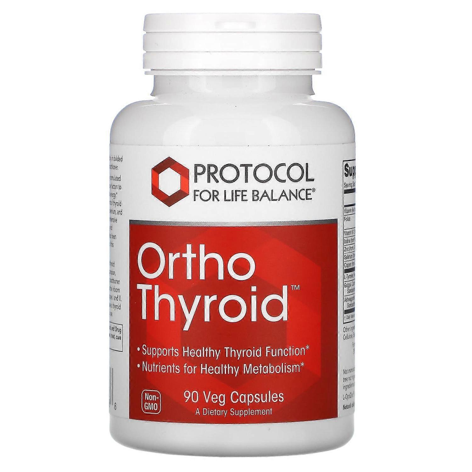 Protocol for Life Balance, Ortho Thyroid, 90 Veg Capsules