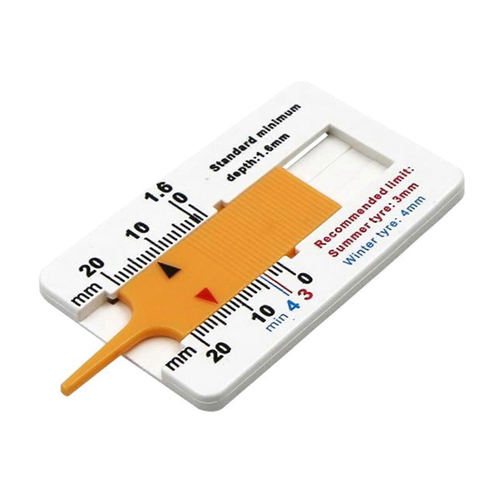 Tyre Tread Depthometer 0-20mm Auto Car Tyre Tread Depth Gauge Caliper Yellow