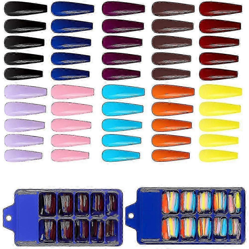 200 Extra Long Press On Nails Artificial False Nails-a