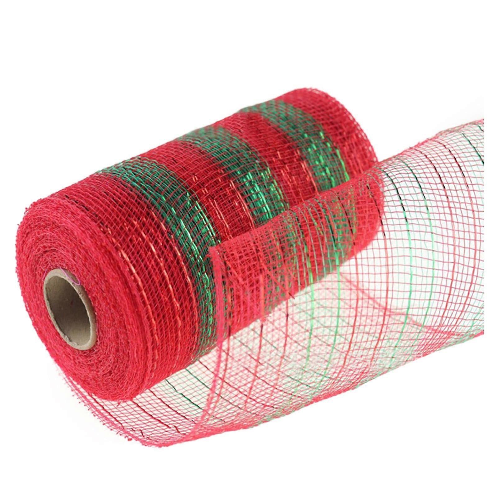 Asija Craft Supplies, Poly Mesh Ribbon With Metallic Foil Each Roll For Wreaths Swags Bows Wrapping And Decorating