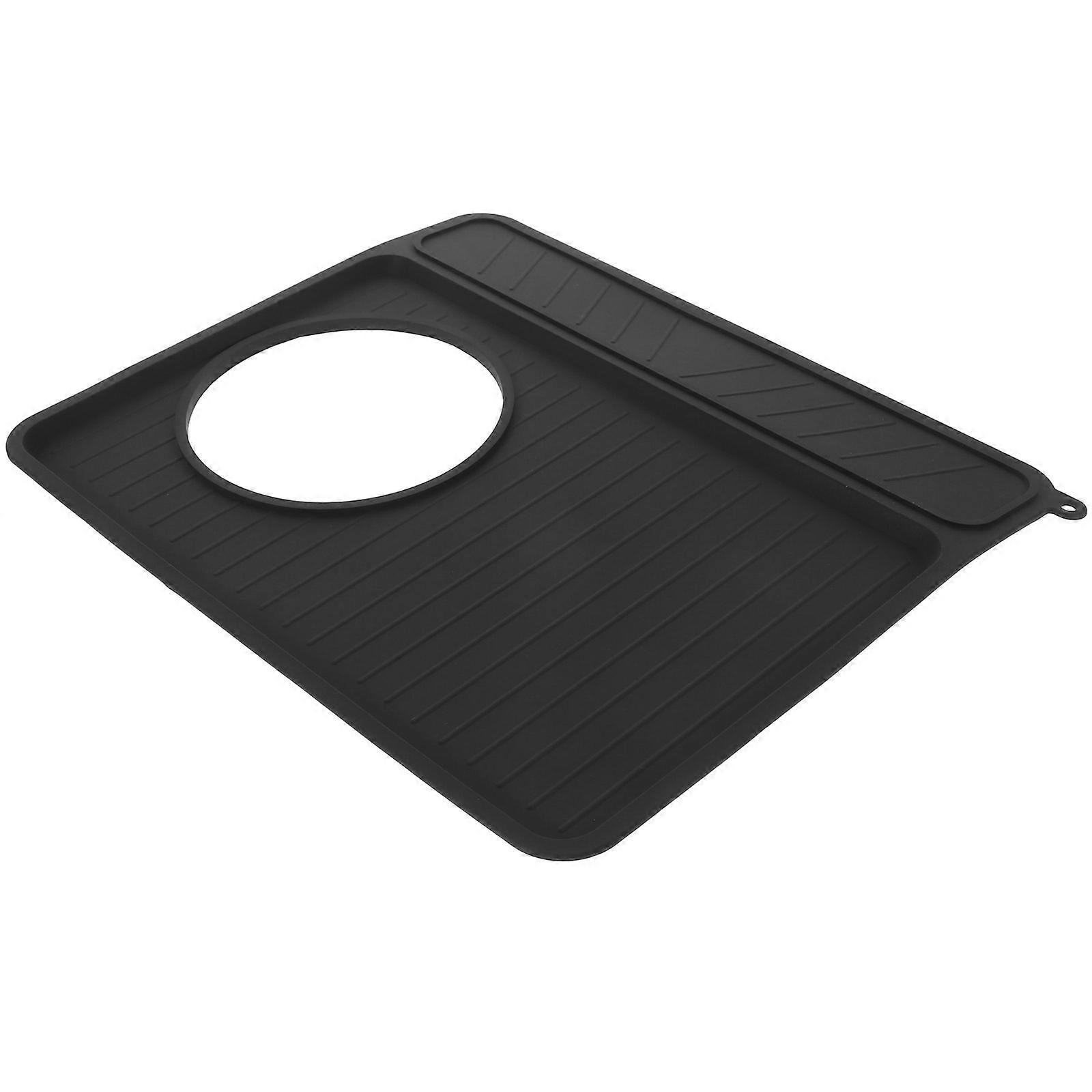 Coffee Machine Powder Press Mat for Storage Black Silicone Mat