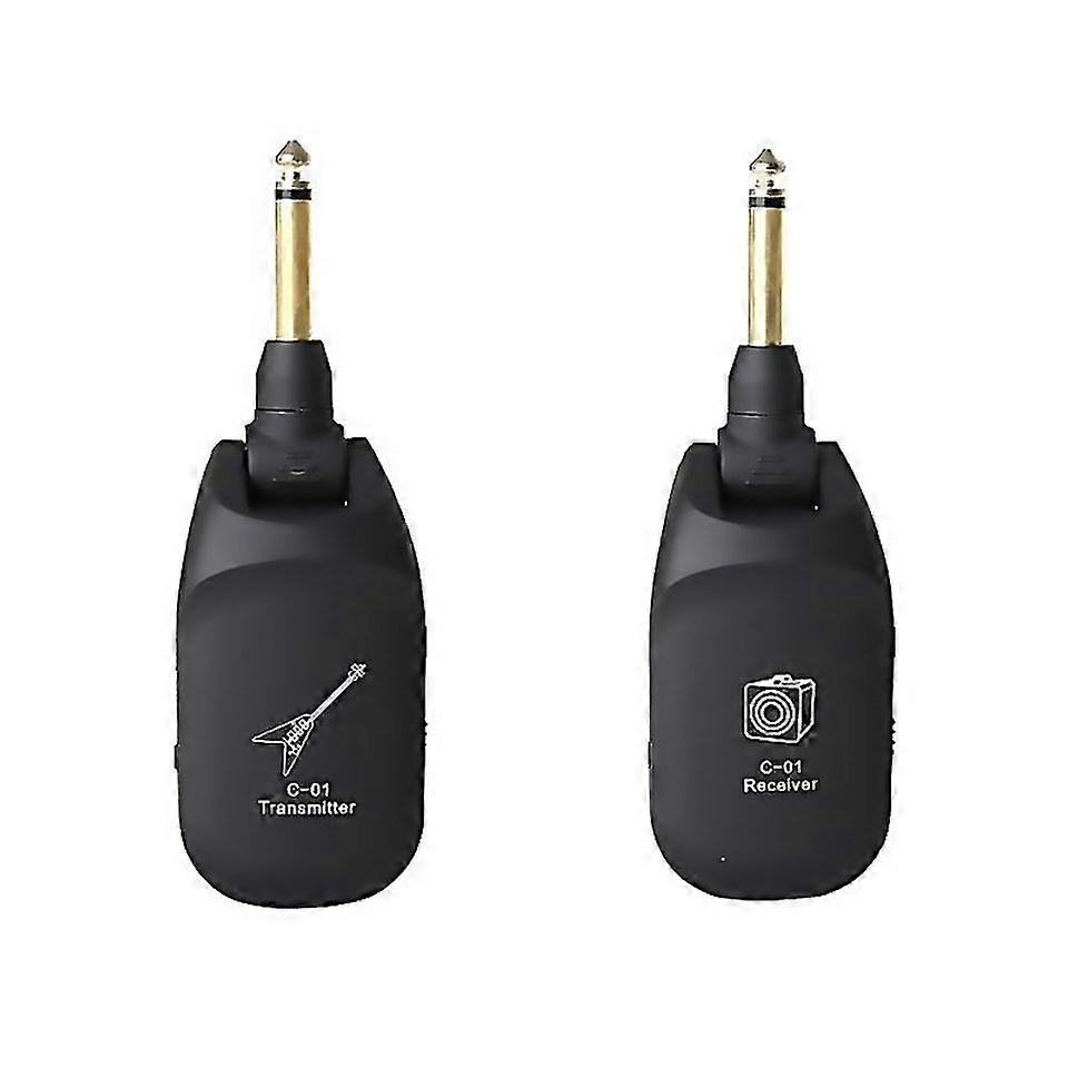 For C01 Electric Guitar Wireless Audio Transmitter Receiver Black