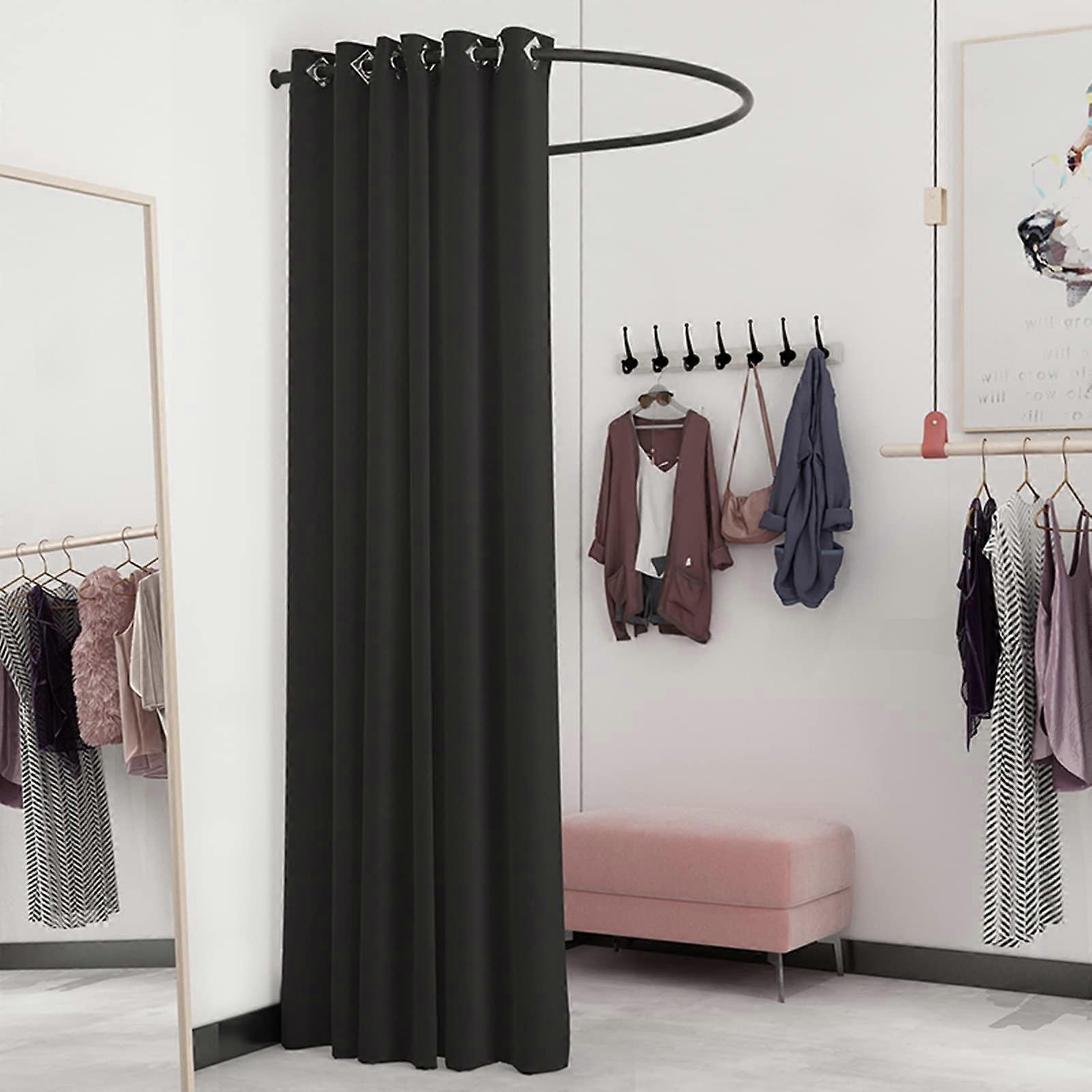 Portable Mobile Fitting Room Black With Separate Corner WalkIn Closet, Privacy Tent For Photography Studios, Theaters