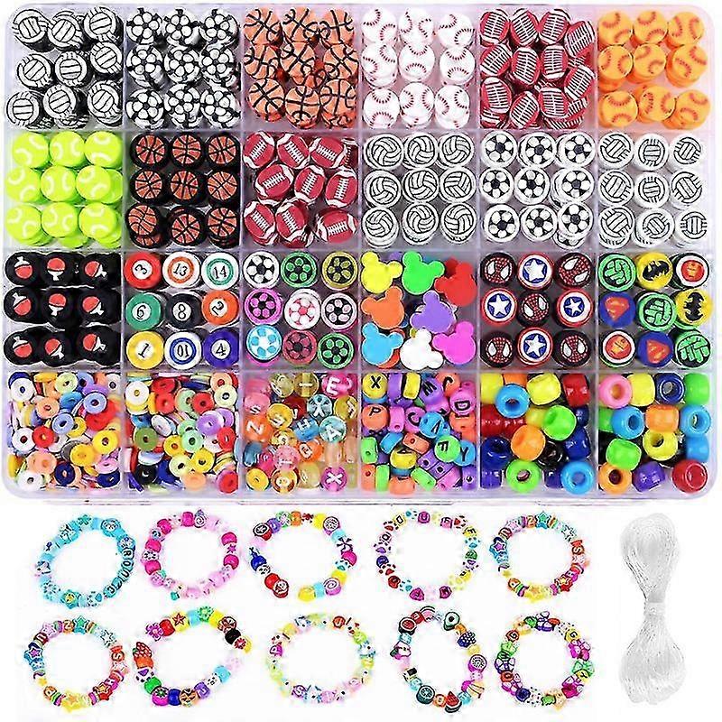 Polymer Clay Beads Bracelet Making kit,Fun Beads DIY Accessories 25-26
