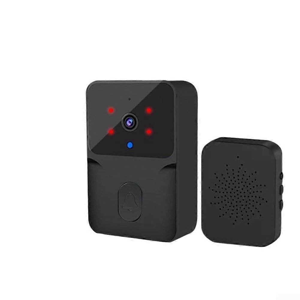 Wireless Video Doorbell With HD Camera And Integrated TwoWay Intercom Compatible With Intercom Systems Black