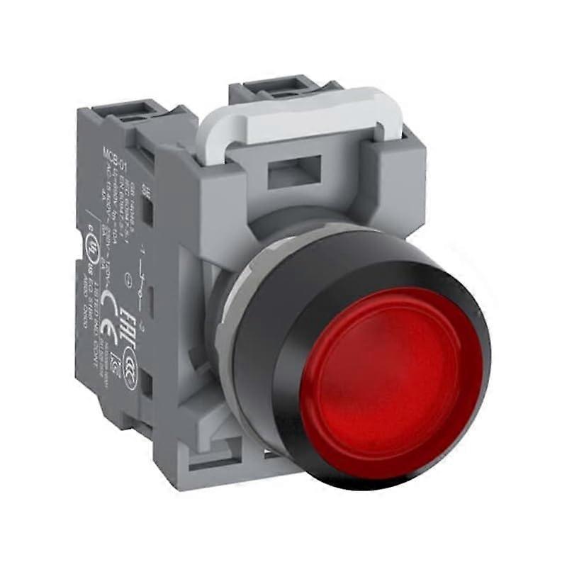 Illuminated Flat Head Combination Button 5V LED Indicator Panel Mount