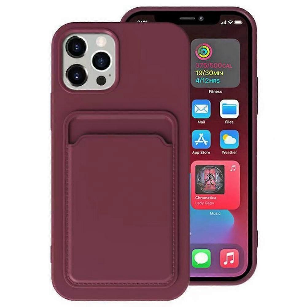 Eleanos New, TPU Wallet Card Holder Phone Case for compatible with iPhone 12 Pro Max Mini 11 XS X XR Soft Back Cover Shockproof Coque