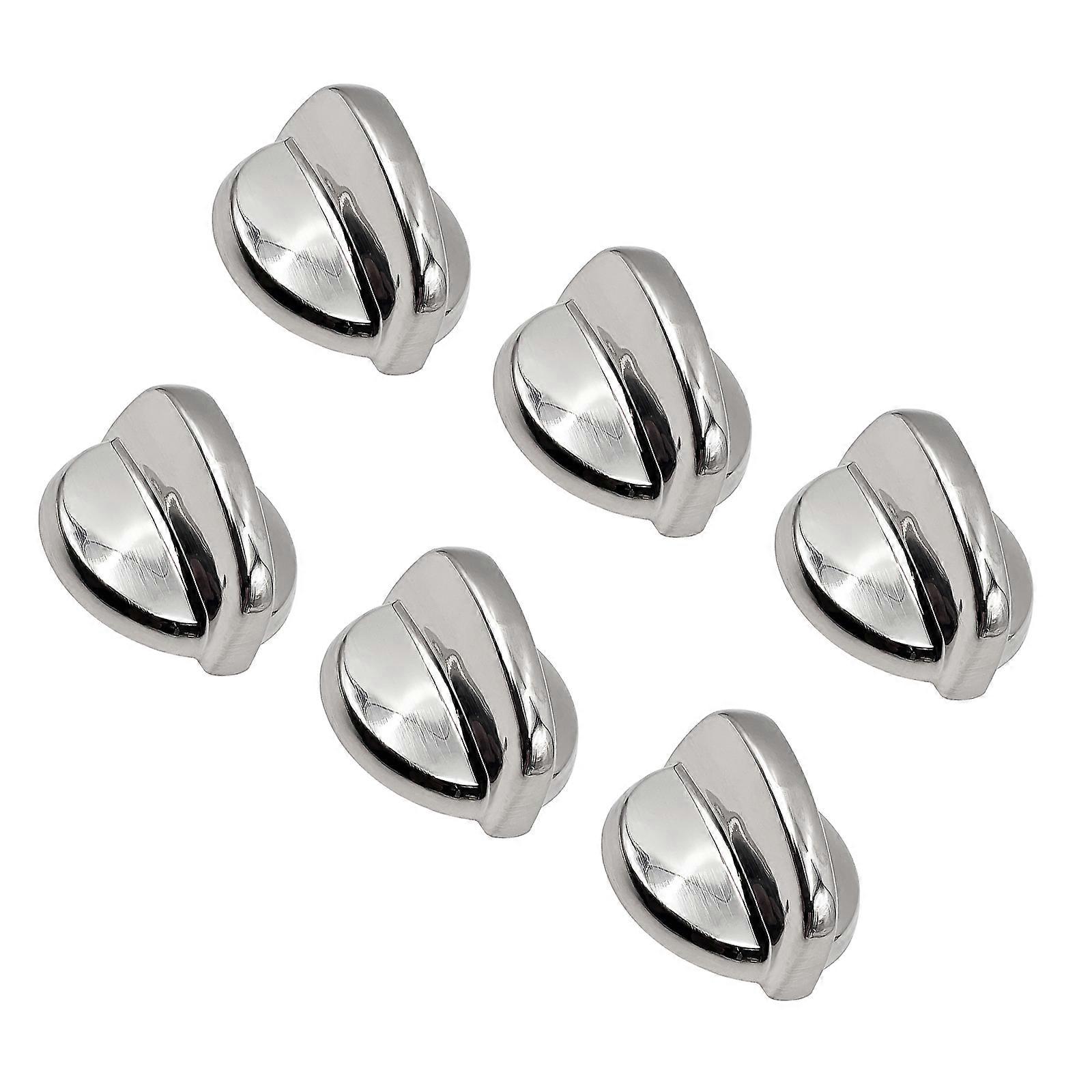 6PCS Plastic Gas Stove Handle Replacement Rust Proof Design Precise Flame Adjustment Control Knob ABS Texture for Repair Multicolor