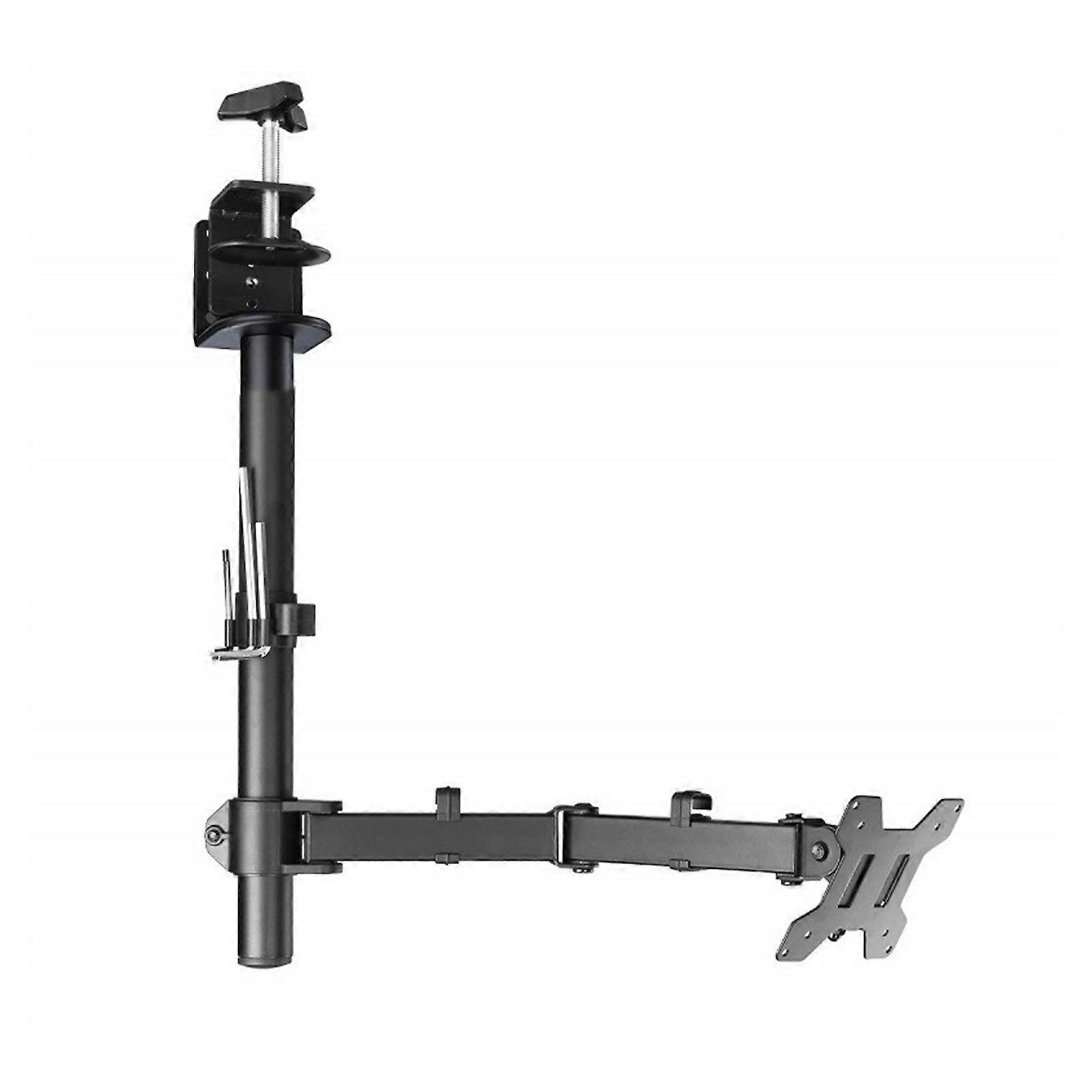 Adjustable Monitoring Arm Mount Single Monitoring Stand For Desk Holds 10inch-27Inch Screen 180°Swivels And 360°Rotation Multicolor