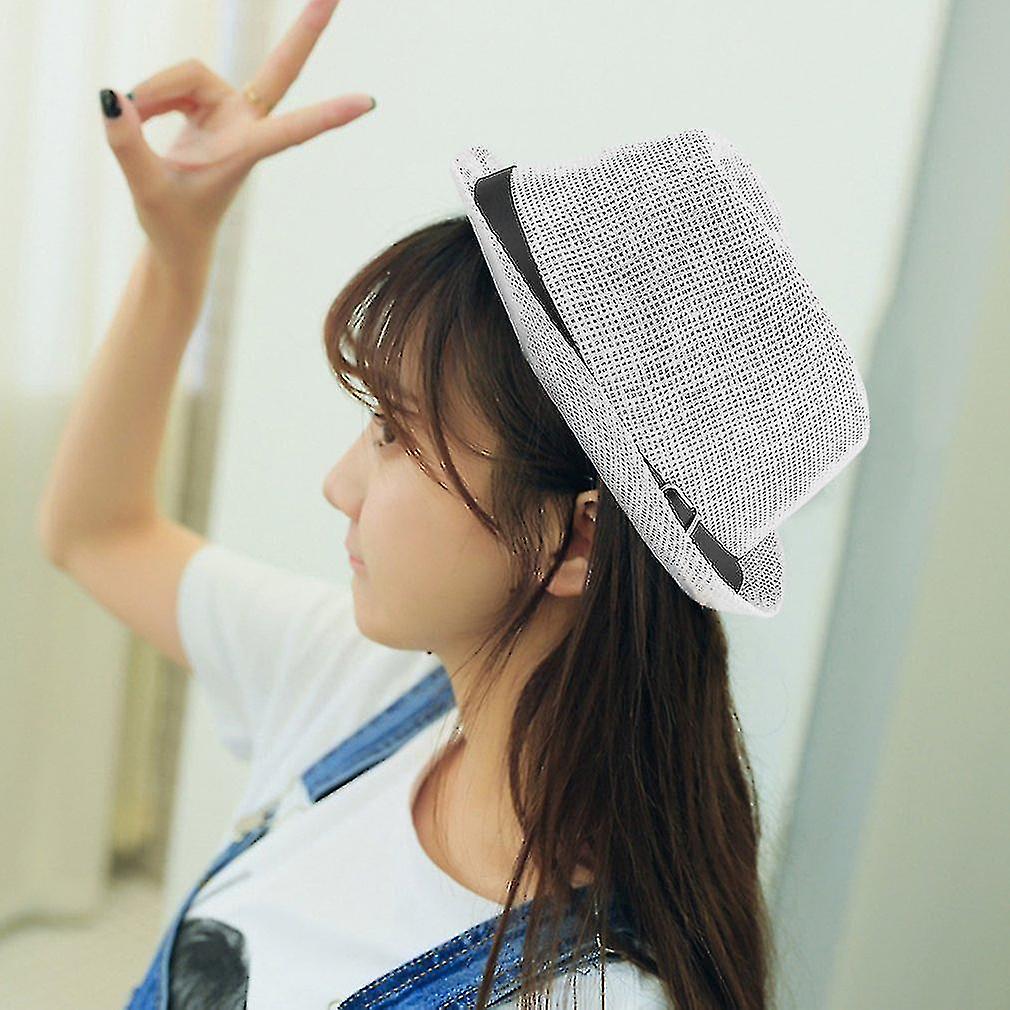 Stylish Hat Summer Straw Hat Cap Topee Fedora Trilby Panama Hat Cap Jazz Hat