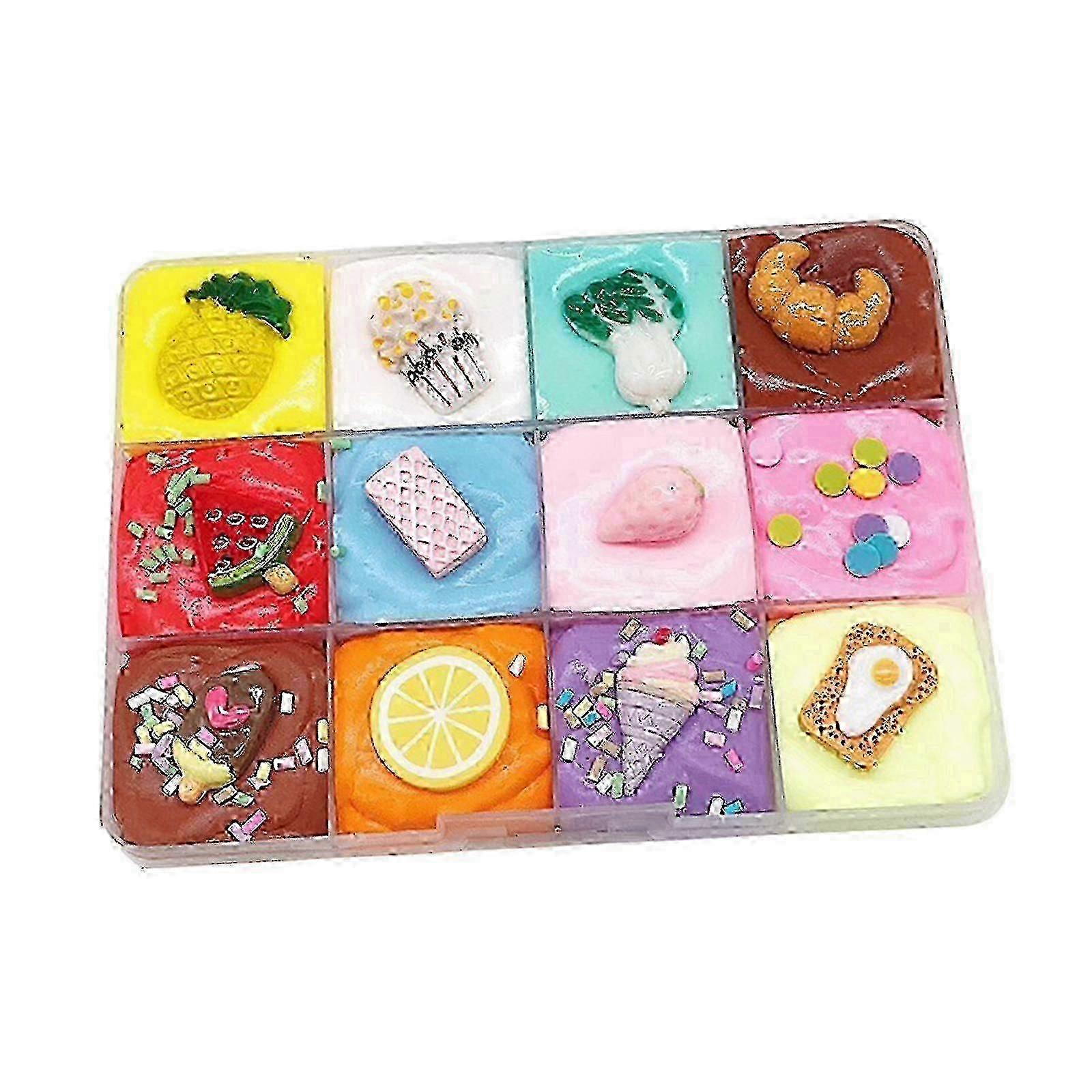 DIYふわふわスライムフルーツディッシュスライム泥のおもちゃ子供のための大人の女の子のホリデーギフト